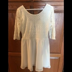 H&M White Geometric Dress